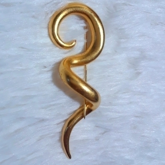 Vintage Jewelry - Vintage Sassy Squiggle Brooch Pin
